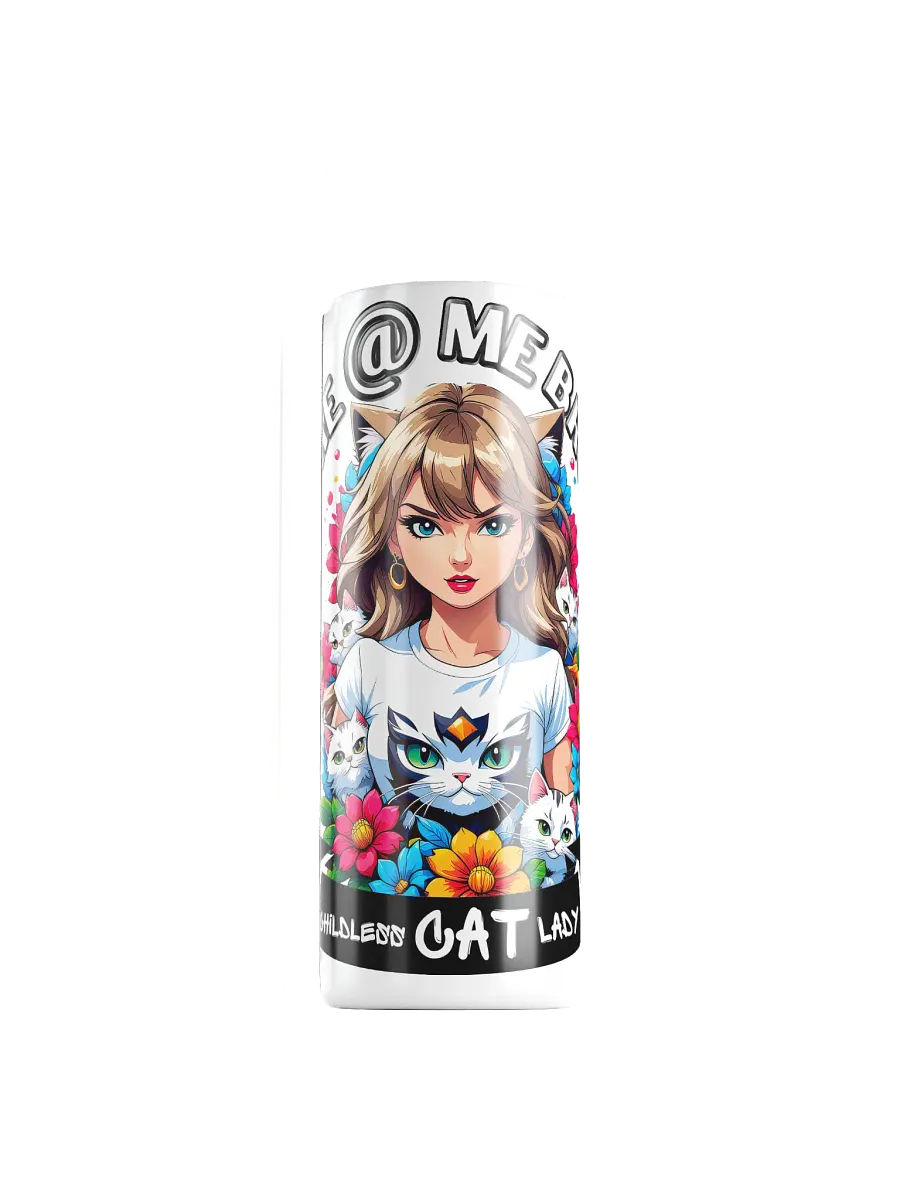 Childless Cat Lady 20 oz Skinny Stainless Steel Tumbler - White product image (1)