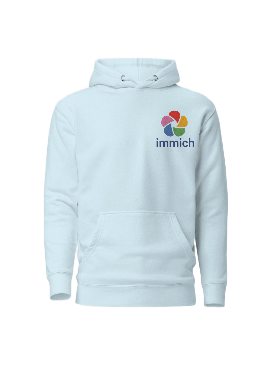 Immich Logo Text Hoodie - Embroidered product image (1)