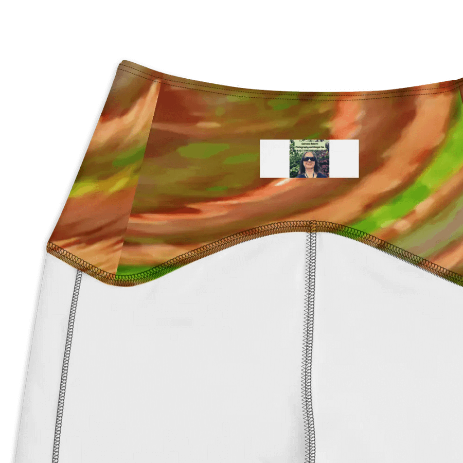 Abstract Swirling Earth Tones Lochan Water Reflections Ladies Leggings product image (4)