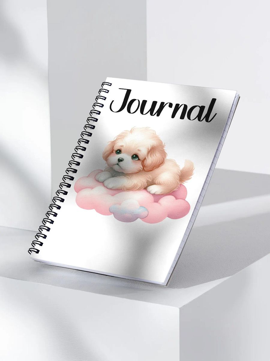 Puppy on a Cloud and Heartfelt Wings Spiral Notebook product image (3)