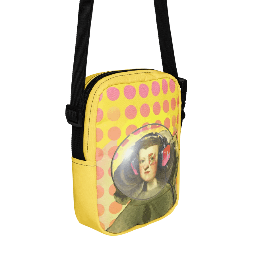 Queen of Space by Frank Fonik (AM/FM Radio Headphone) , Techno EDM Utility Crossbody Bag product image (4)