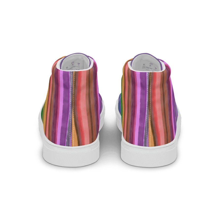 Cool Gouache Women's High-Top Canvas Shoes product image (15)