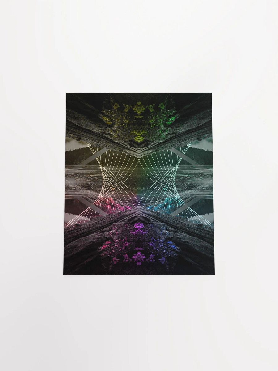 Geometric Art Print - Rainy Lake (Rainbow) product image (4)
