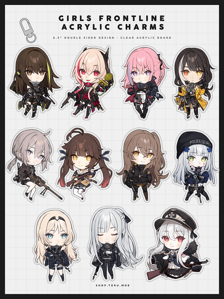 Girls Frontline Acrylic Charms product image (1)