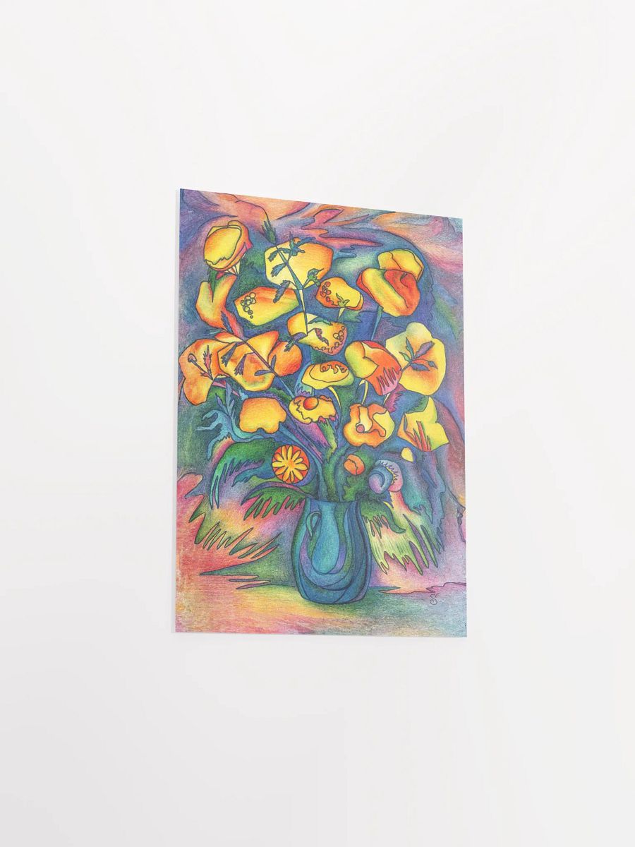 Whimsical Vase and Flowers Poster - Yellow flowers product image (5)