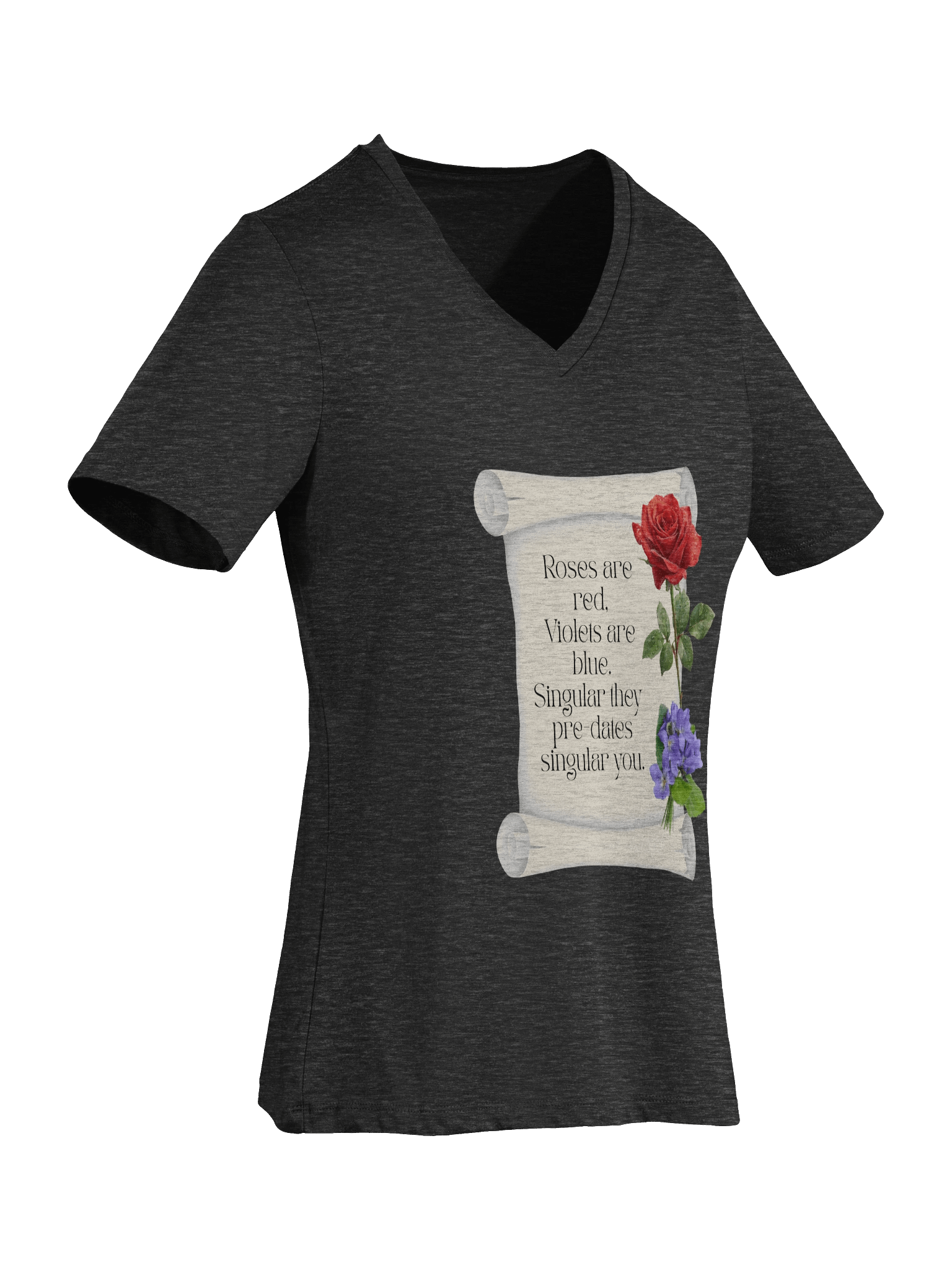 Singular they (v-neck printed front & back) product image (7)