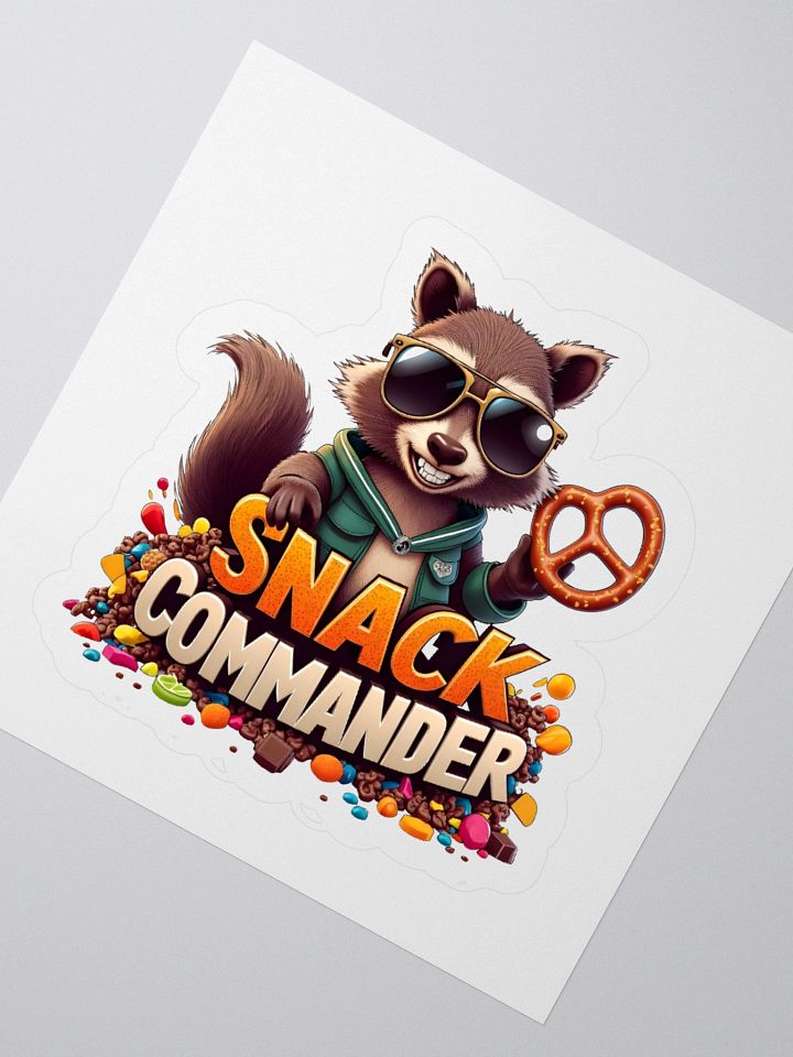 Snack Commander Raccoon Kiss Cut Stickers - My dog is the only influencer i trust product image (6)