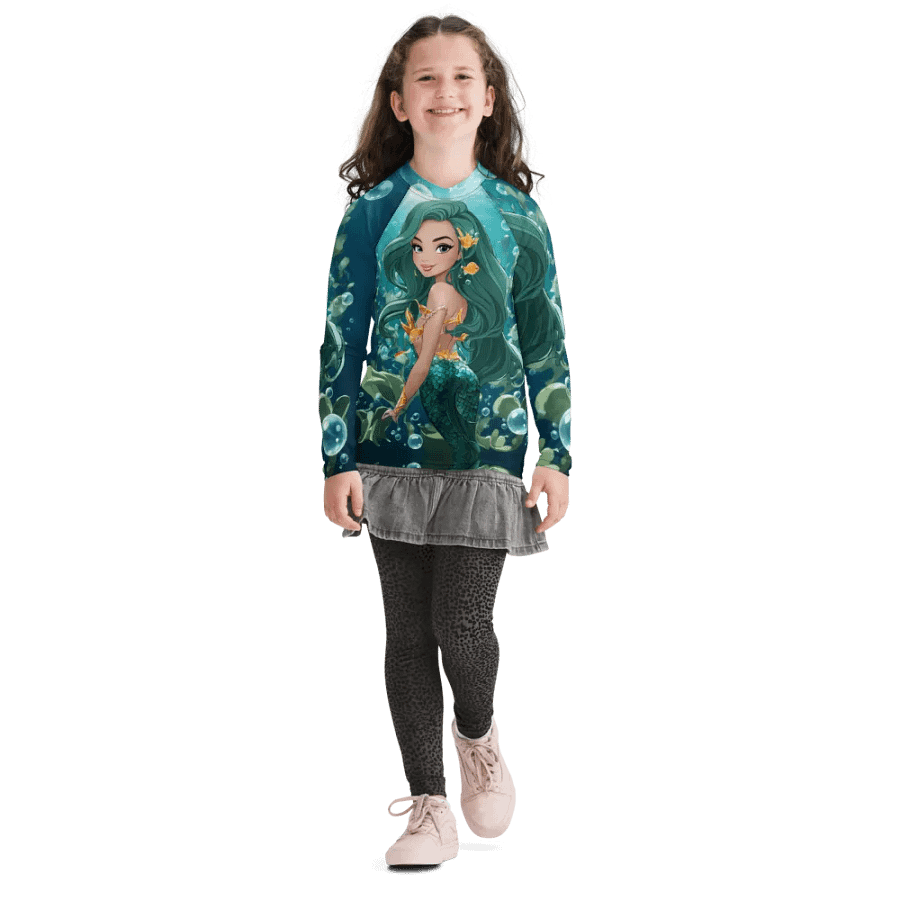 Mermaid Youth Rash Guard product image (4)