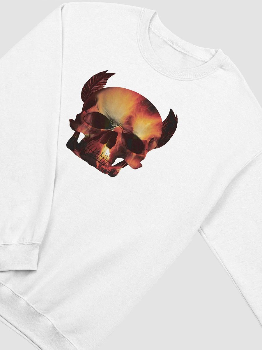 Skull with Fire Inside Skull, skulls, skull art design, skeleton, skull and bones, scary, skull tattoo, artistic skull, human skull, dark skull, bones, Halloween product image (3)