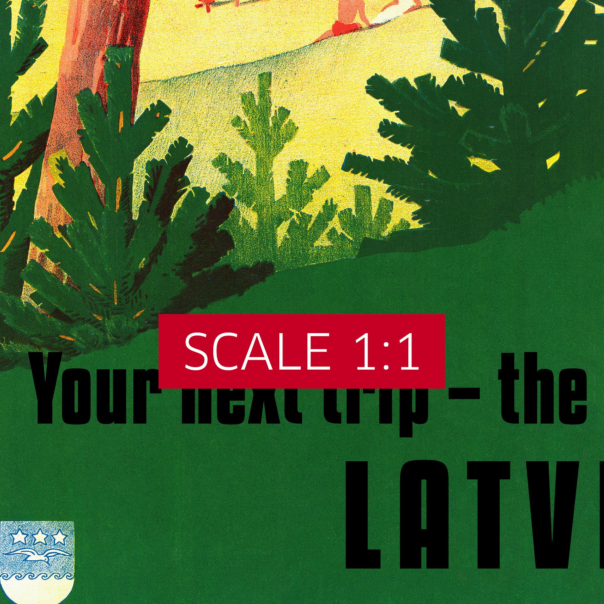 Latvia retro poster, 1930 — retro vintage travel poster, retro travel art, retro travel wall art product image (5)