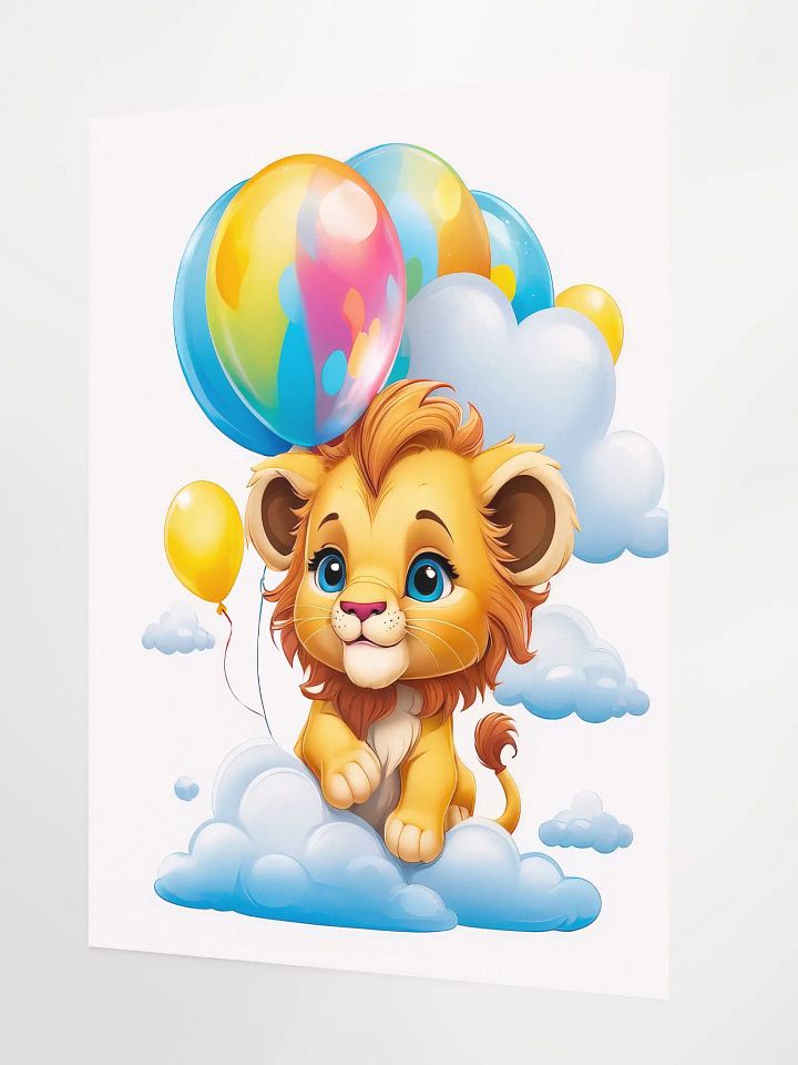 Lion Cub - Poster - Nursery-Kids Room - Medium Size 18x24 Inches product image (2)