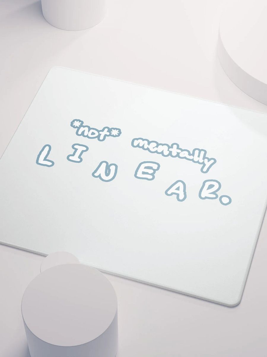 *not* mentally linear (lined design, #709AAF) mouse pad product image (3)