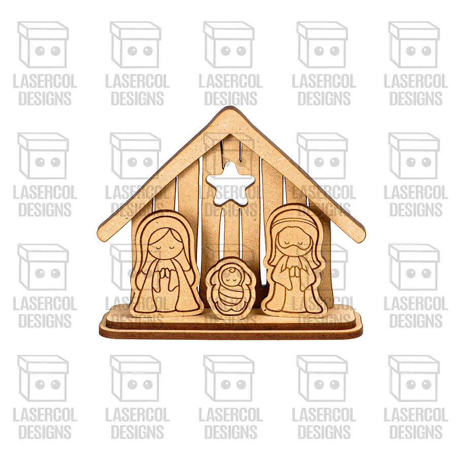 Small Nativity Scene Gift Set 1 - Christmas - Laser Cut Files product image (3)