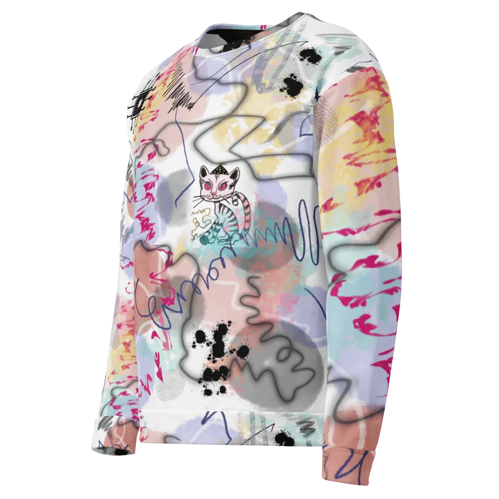 ScribbleWear 'PinkHat Cat' Unisex Art Sweatshirt product image (3)