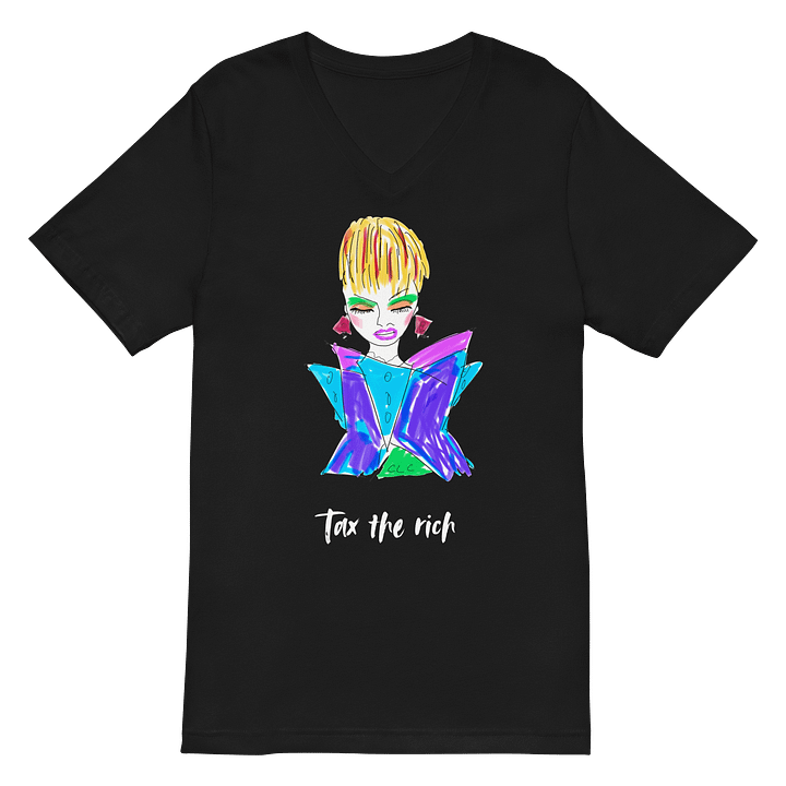 Tax The Rich V-Neck Tee product image (2)
