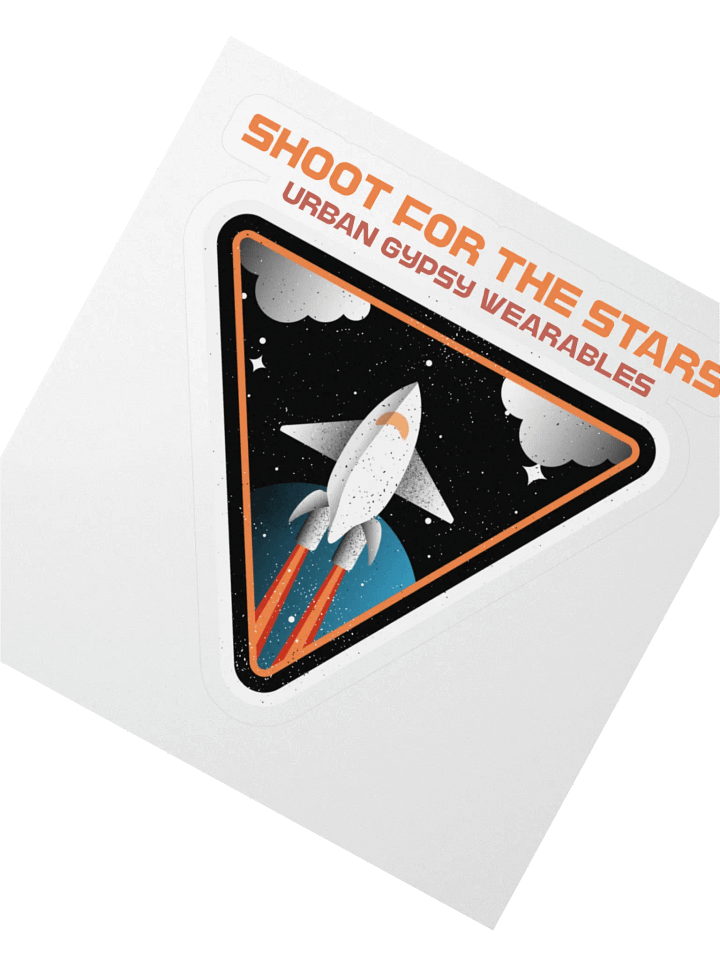 Cosmic Rocket Kiss Cut Sticker product image (2)