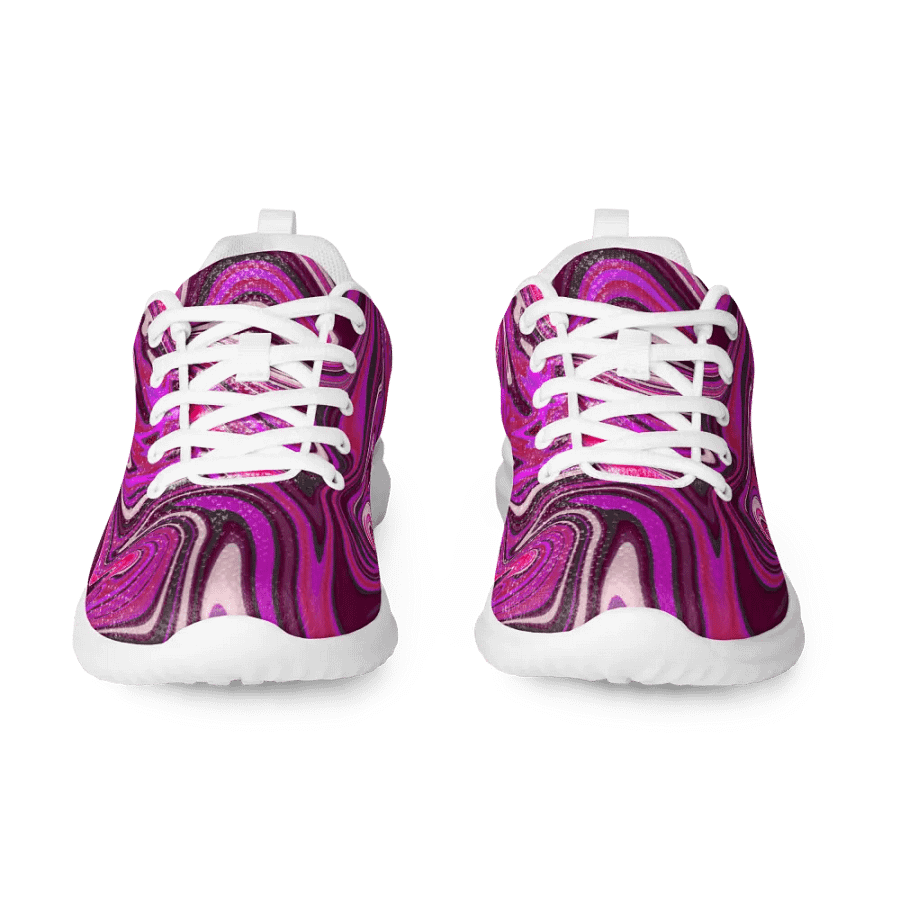 Women's Athletic Shoes - Pink and Purple Digital Fluid Art product image (3)
