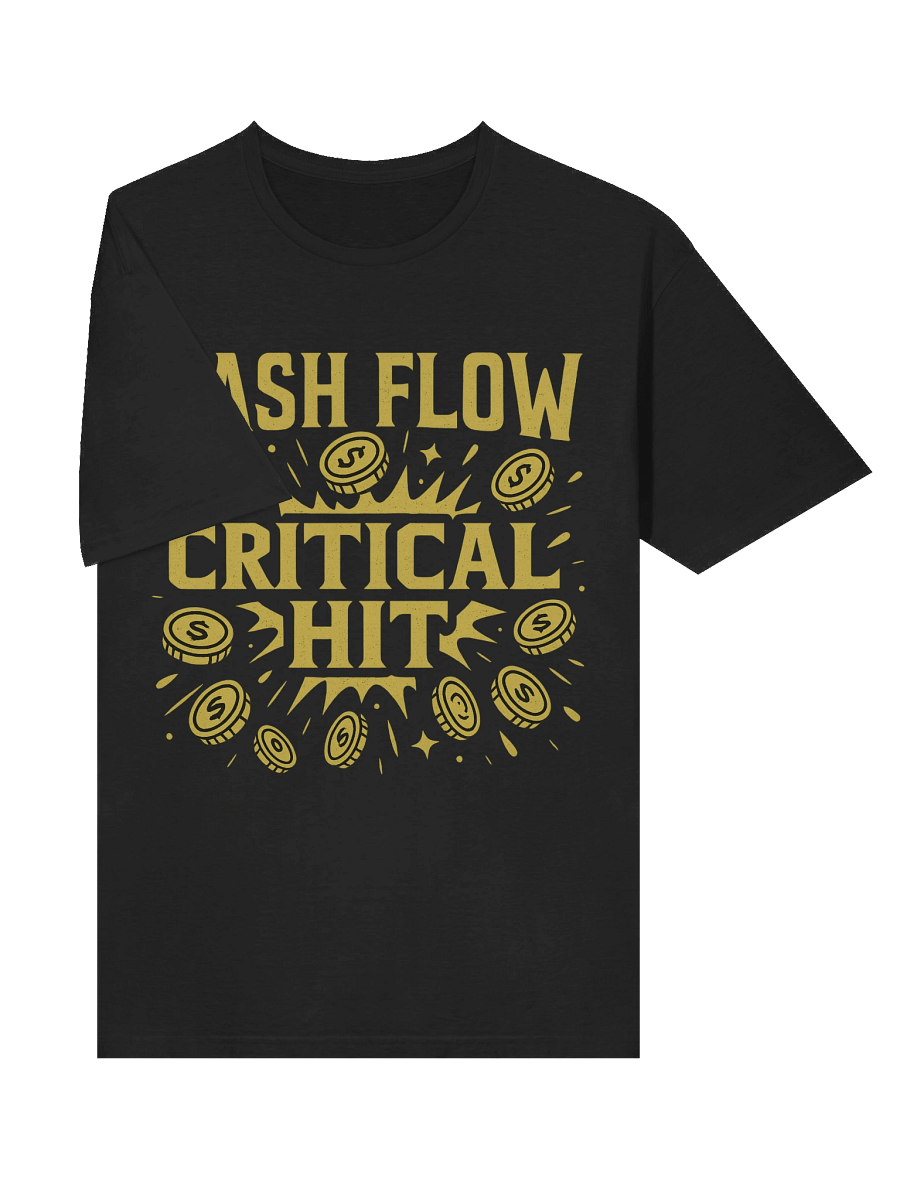 Cash Flow Critical Hit – Funny RPG Gamer Hustle T-Shirt product image (5)