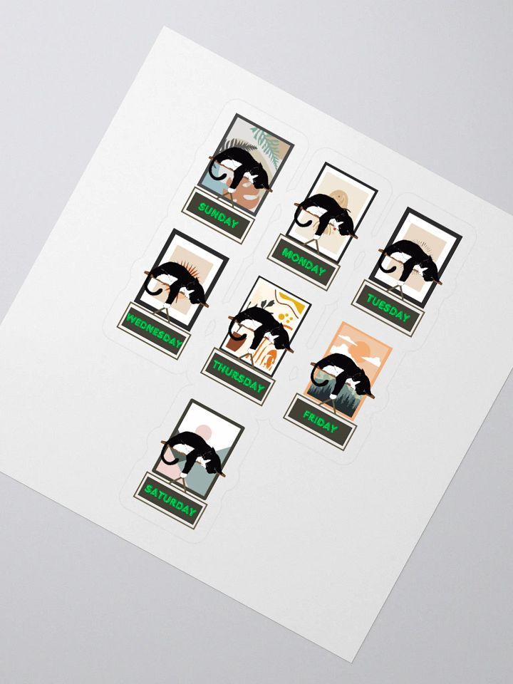Cats Days of The Week Sticker product image (2)