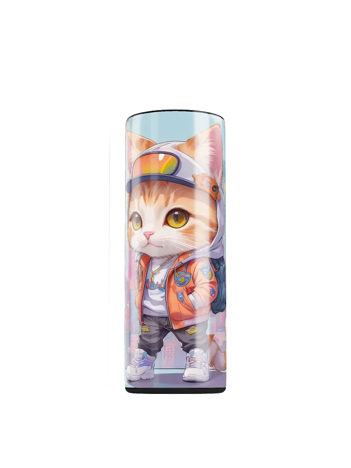 Cute City Kitty Cat 20 oz Skinny Stainless Steel Tumbler - v2 product image (1)