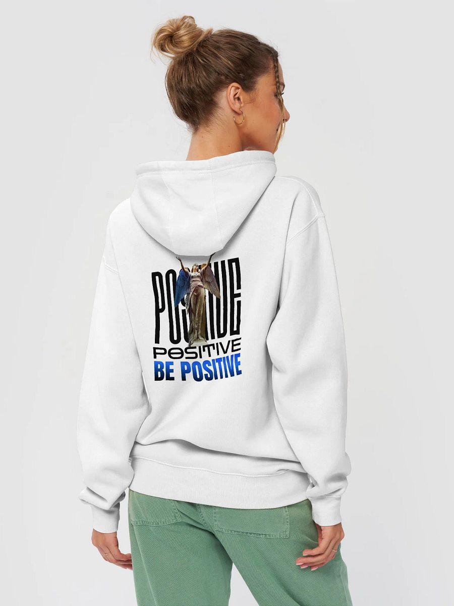 Be Positive Angel Wings Premium Unisex Hoodie - Inspiring Front & Back Graphic Print Hoodie product image (4)