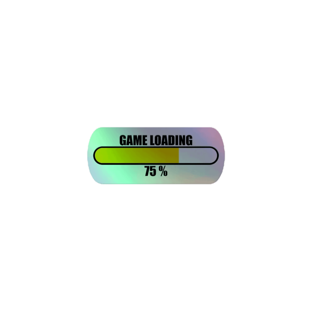 Holographic Game Loading Sticker product image (1)