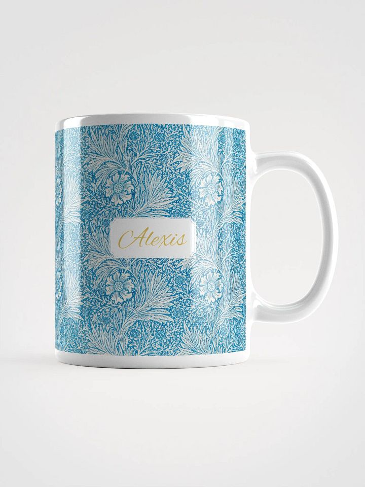 Personalized Marigold Pattern White Glossy Mug product image (1)