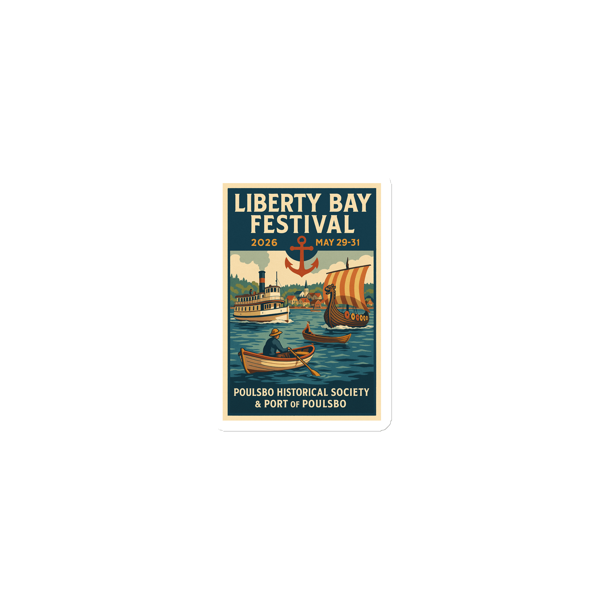 Liberty Bay Festival Die-Cut Magnets product image (1)