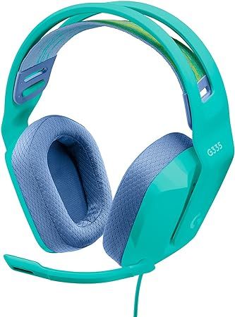 Headset Gamer Logitech G335 com Almofadas com Espuma de Memória, Design Leve e Conexão 3,5mm para PC, PlayStation, Xbox, Nintendo Switch e Mobile - Mint product image (1)