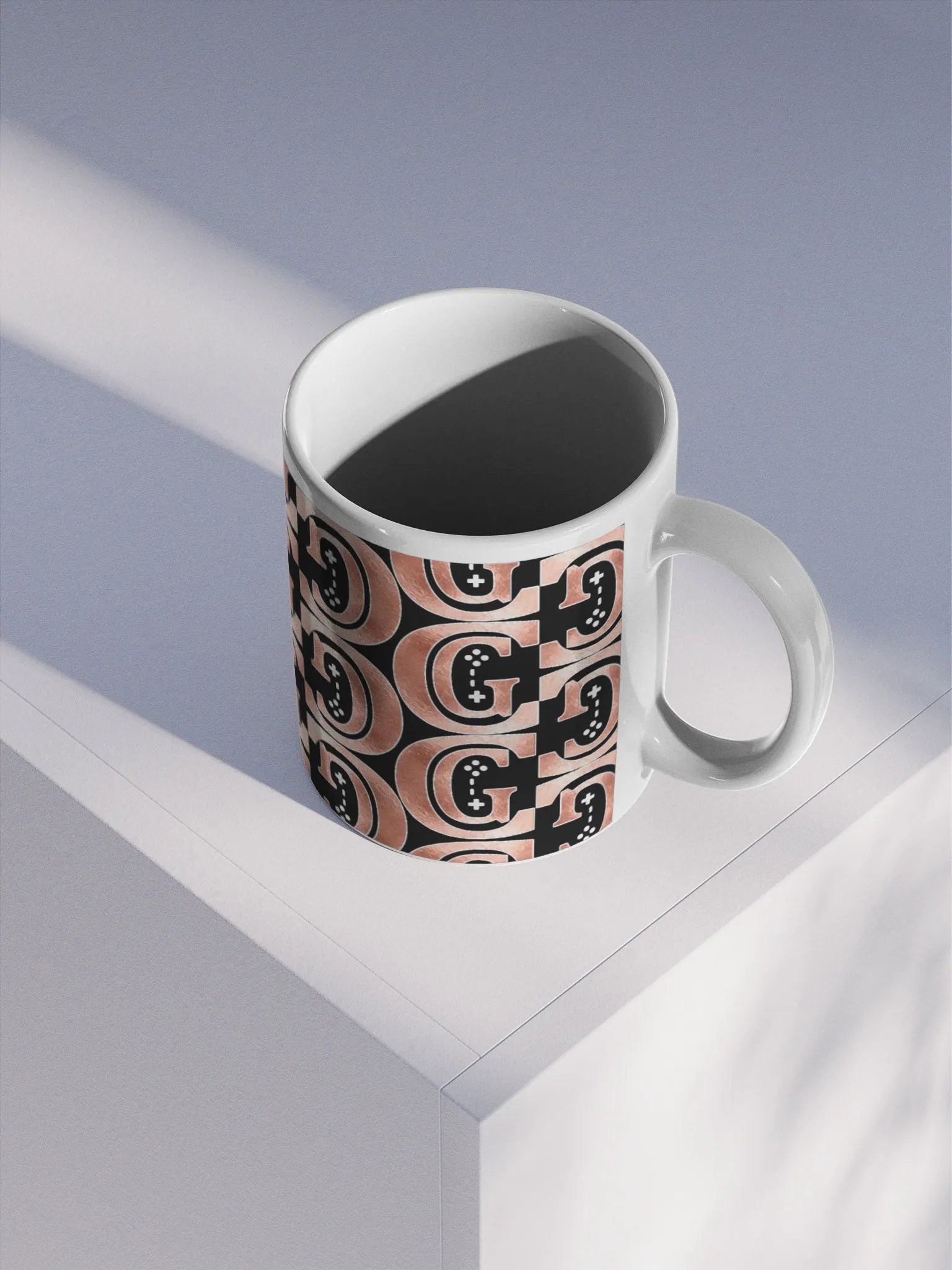 Dark Rose Gold Logo Pattern Mug product image (3)