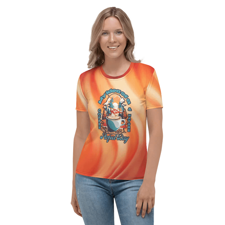 My Idea of a Perfect Day Coffee and Nature All Over Print T-shirt product image (2)