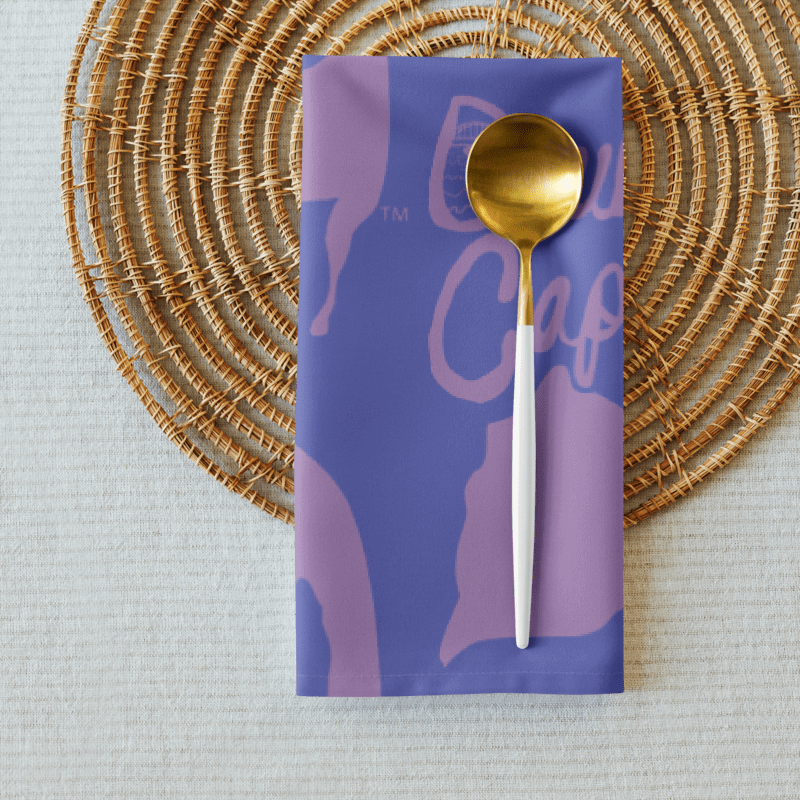 🌀BOURNE to Cape Cod™ | Logo Print Cloth Napkin Set (4) | Coastal Dining Essentials | Multi-Colored product image (5)