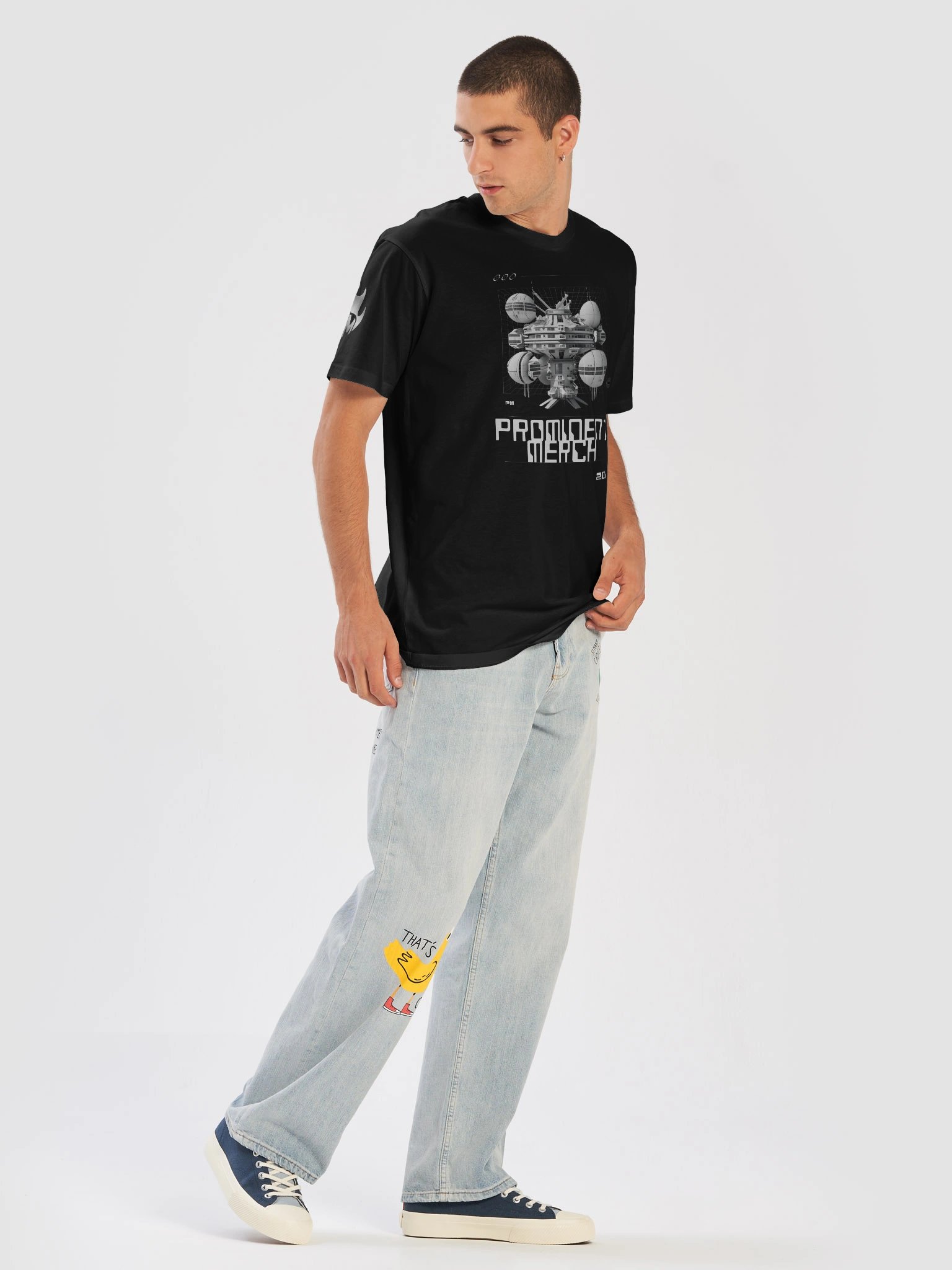 Unisex Prominent Merch 2026 Spaceship/Shoot for the Stars ,Aim for the Moon T- Shirts product image (15)