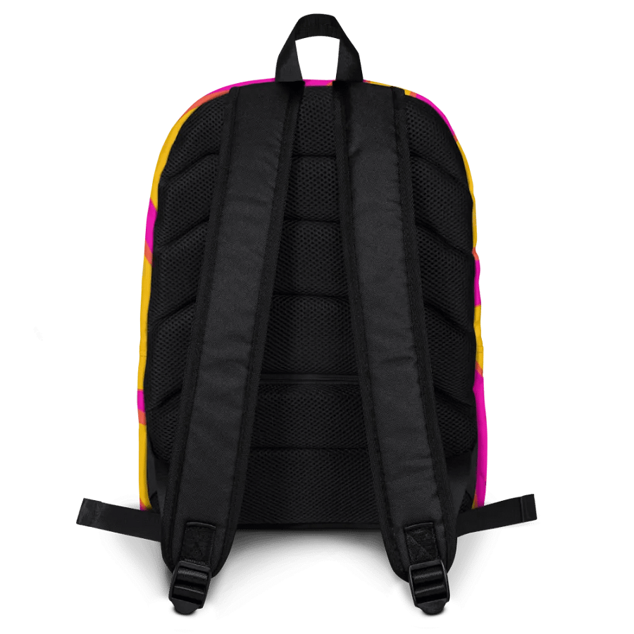 Pink and Yellow Psychedelic Swirls All-Over Backpack product image (8)