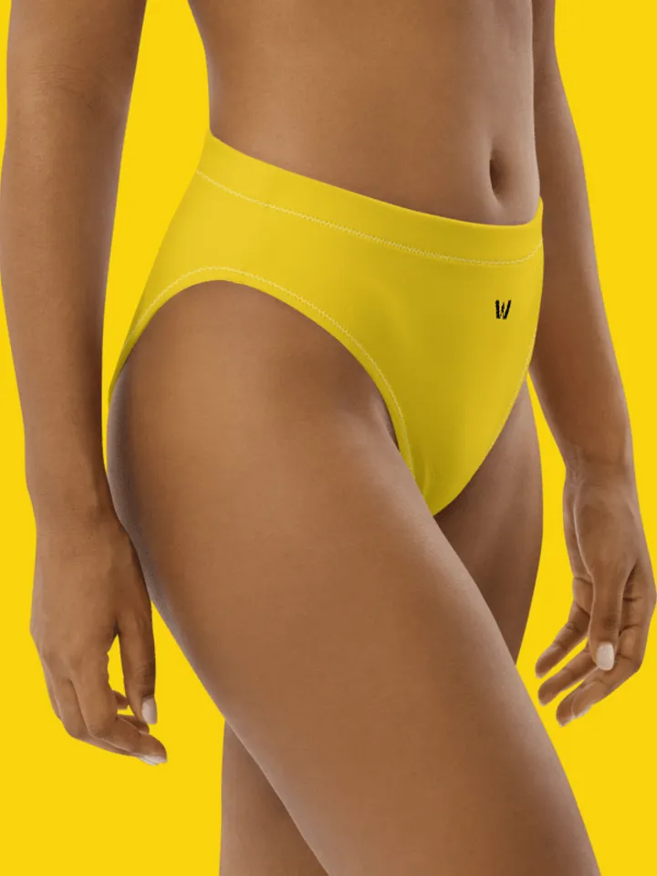 All-Over Print Recycled High Waisted Bikini Bottom | WIL Style product image (2)