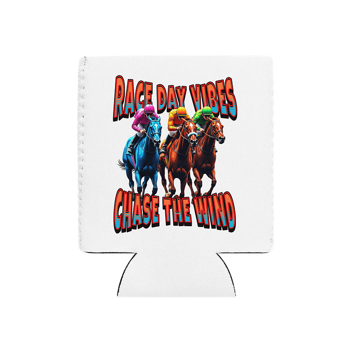 Race Day Vibes Chase The Wind Horse Racing Can Cooler product image (2)