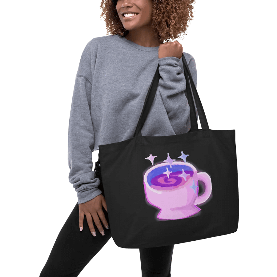 Magical Coffee Harbingerofbeth Large Tote designed by Altogirl2019 product image (5)