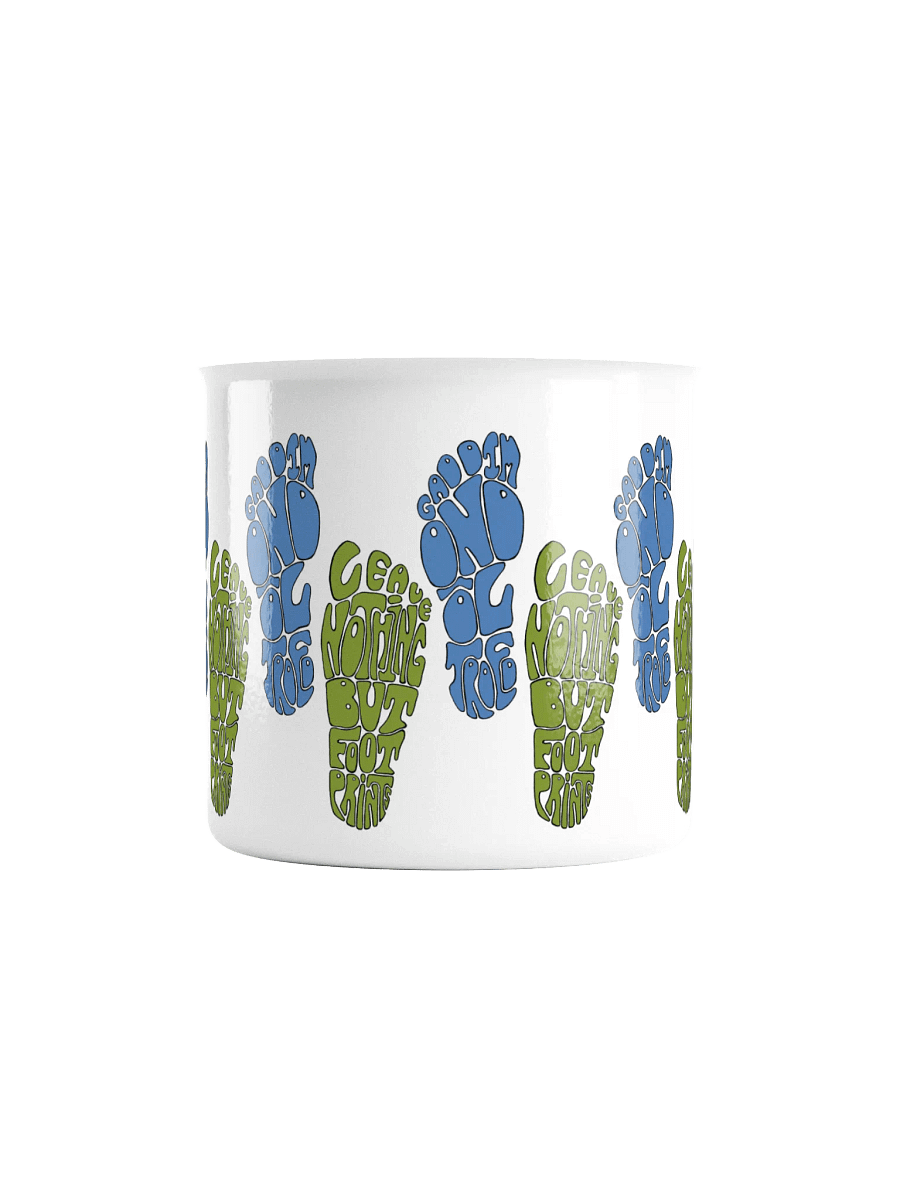 Bilingual Footprints enamel mug product image (2)