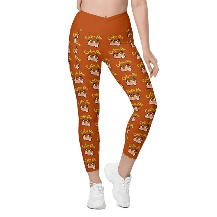 Cutie Pie Orange Print Leggings with Pockets product image (1)
