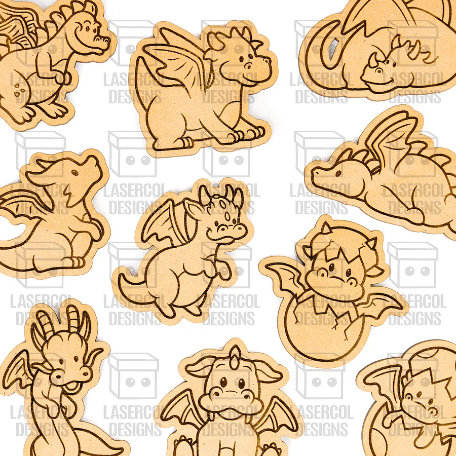 Dragons Paint Kit DIY Cut Outs - Laser Cut Files product image (2)