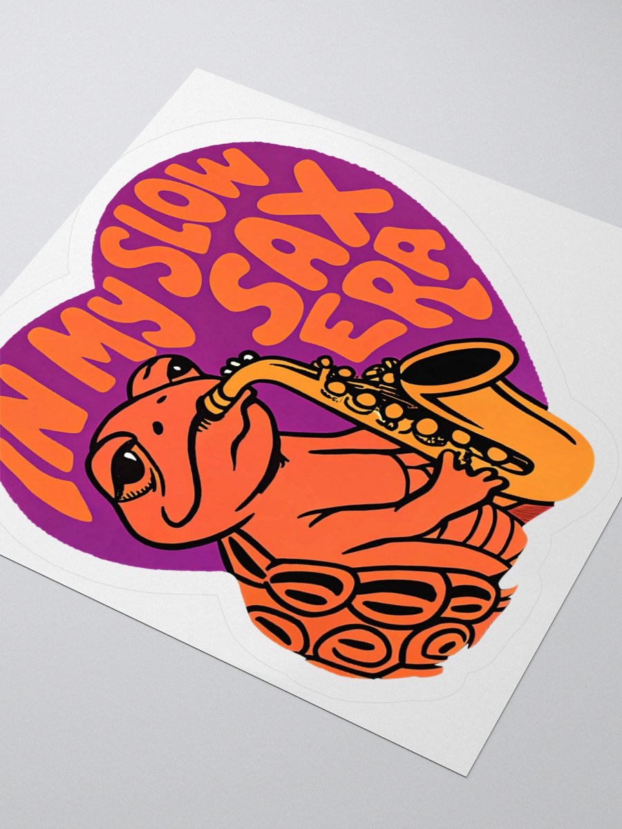 Slow Sax Turtle Kiss Cut Stickers product image (7)