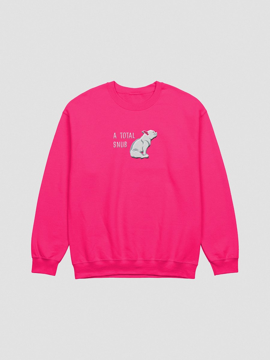 A Total Snub Sweatshirt (Embroidered) of a French Bulldog(White) product image (13)