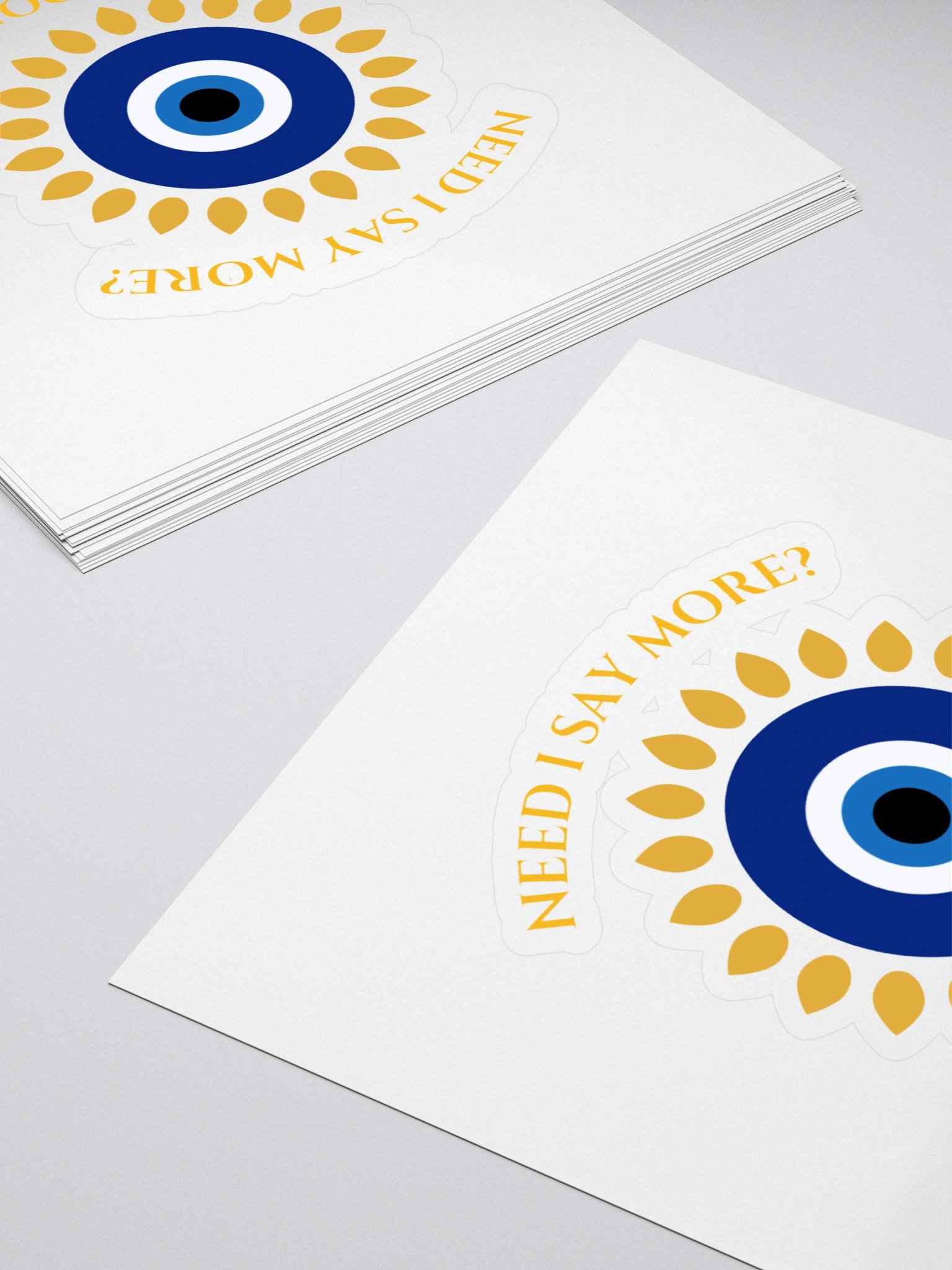 Evil Eye Teardrop Kiss Cut Stickers product image (4)