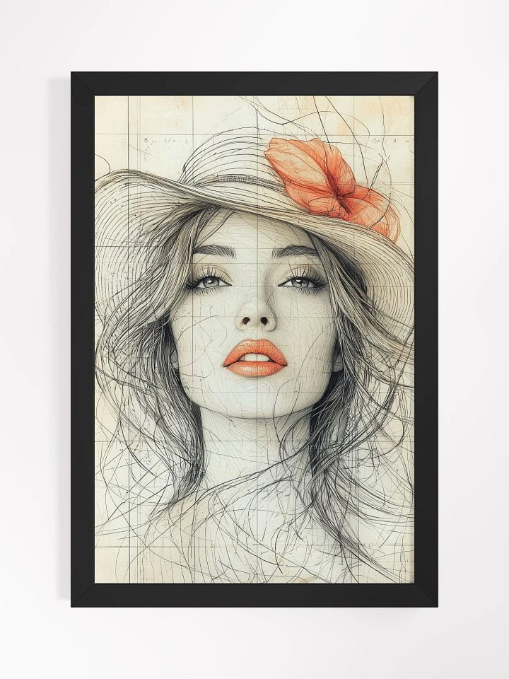 Retro Bloom: Vintage-Inspired Portrait Art Print product image (1)