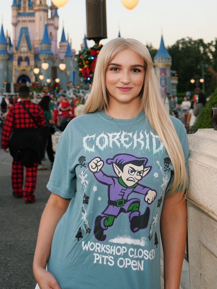 “WORKSHOP CLOSED, PITS OPEN” Holiday Colored T-Shirt product image (7)