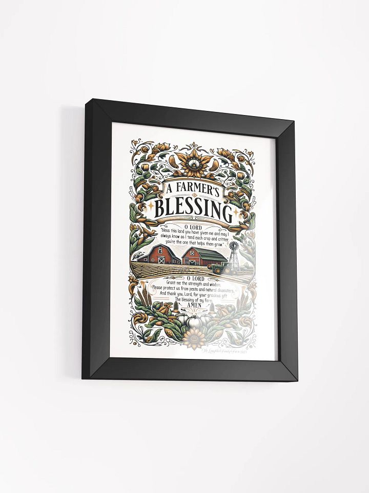 A Farmer's Blessing Framed Poster | Heavenly Blessing for Farmers | Faith in the Fields | Spiritual Strength for Farmers | Blessed Farmer Wall Art | Farm Life with Faith product image (2)