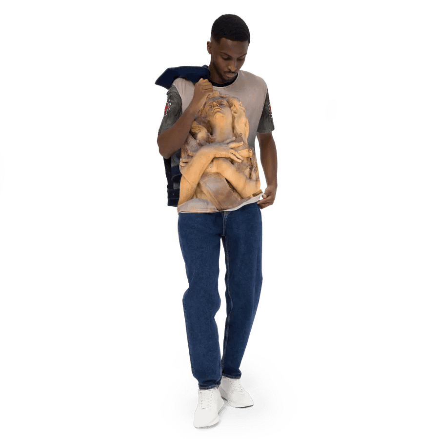 With The Hand On My Cross I Tee product image (5)