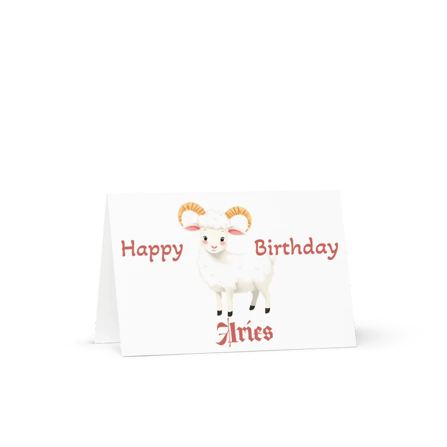 Whimsical Happy Birthday Sheep Greeting Card product image (1)