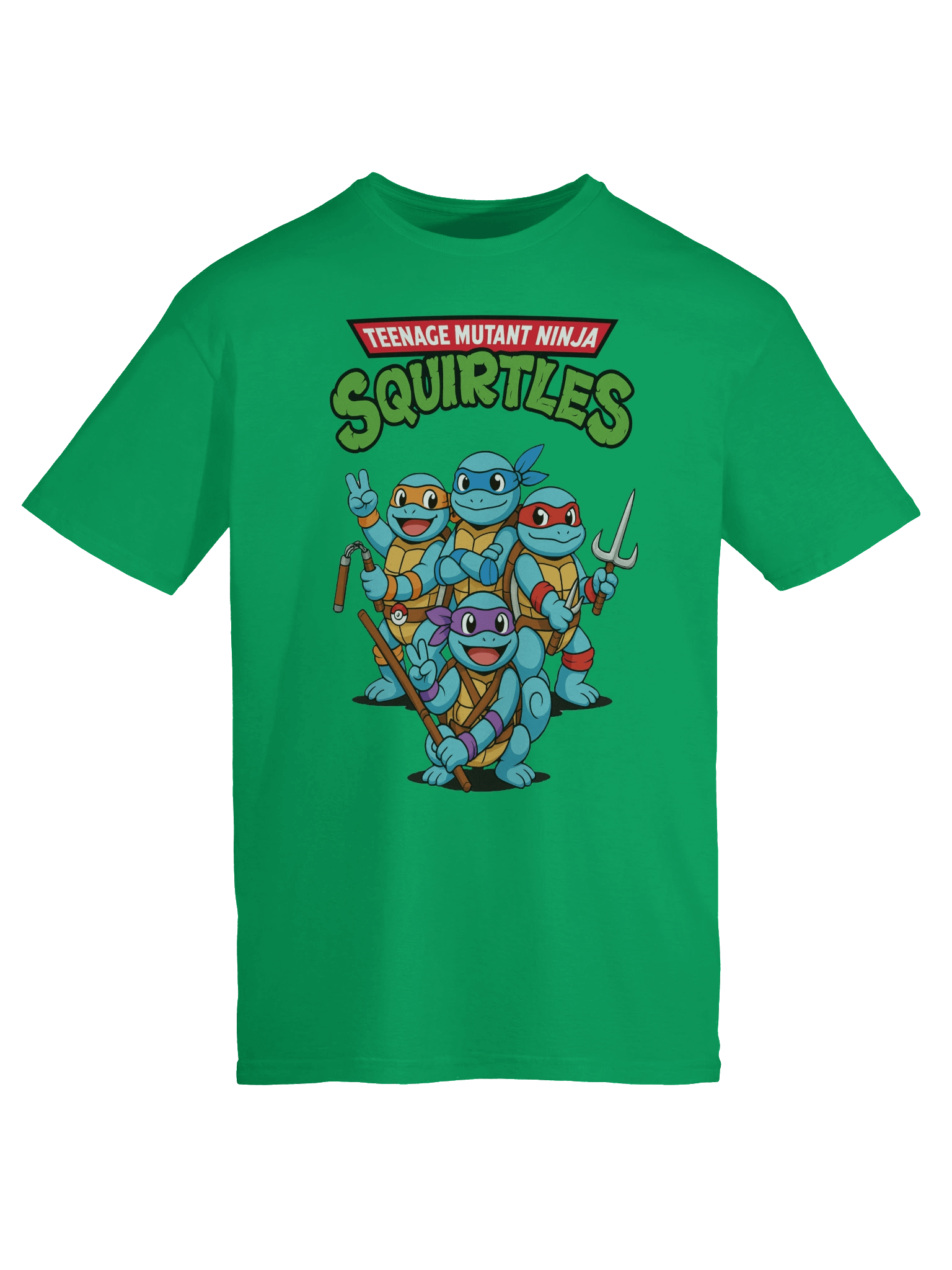 Ninja Squirtles Shirt – TMNT Pokémon Mashup Tee, Retro Cartoon Parody, Squirtle Squad Ninja T-Shirt product image (81)