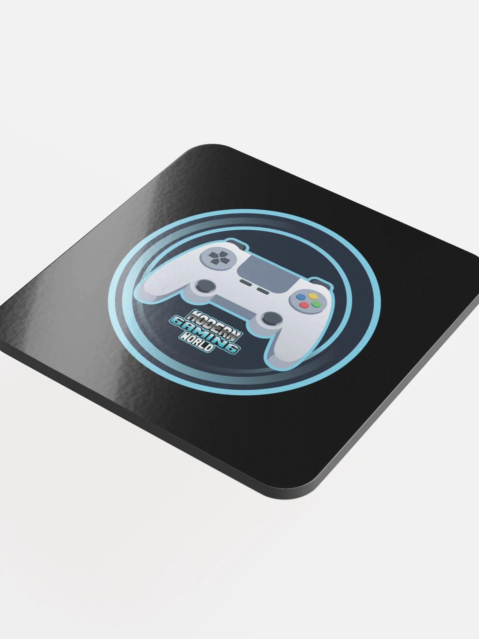 ModernGamingWorld Black Glossed Cork Coaster product image (4)